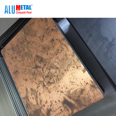 4mm Bakır Metal Kompozit Panel Sac Alüminyum İç Mekan 1000mm