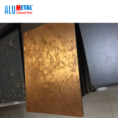 Kırmızı Bakır Pirinç Alüminyum Kompozit Panel Metal Duvar 3mm 4mm