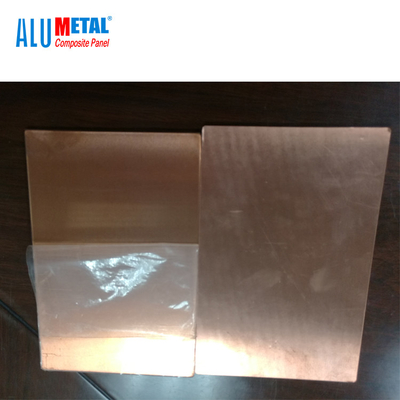 3200mm Alüminyum Metal Kompozit Panel İç Mekan Bakır Pirinç Duvar