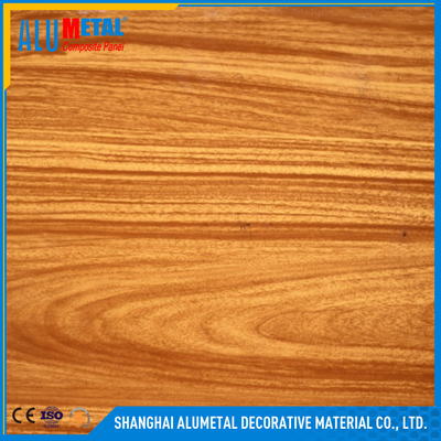 3D Parlak Ahşap Alüminyum Kompozit Panel 3mm ACP Levha Yanmaz