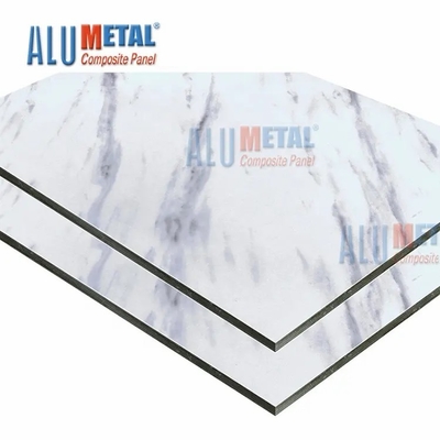 Kahverengi Mermer Desen Kaplı Alüminyum Kompozit Panel 3D Dış Cephe
