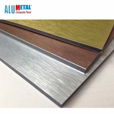 Alumetal Fırçalı Yapı Malzemeleri İç ACP Duvar Dekoratif Lambri Mat Renk