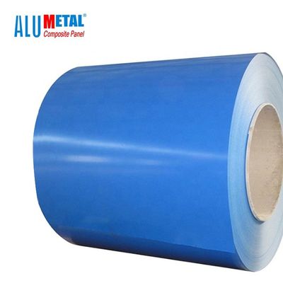 3 Kat Boyalı Alüminyum Bobin Kaplama Alüminyum 1500mm Isıya Dayanıklı H22 Sıva Kabartmalı SGS