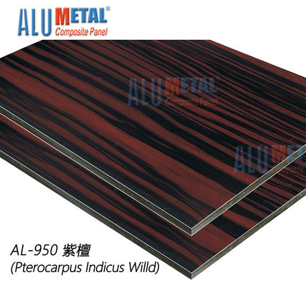 1220X2440mm Nano Yüzey Ahşap Alüminyum Kompozit Panel Acp Sac Dış 10mm