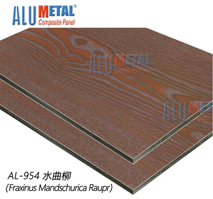 1220X2440mm Nano Yüzey Ahşap Alüminyum Kompozit Panel Acp Sac Dış 10mm