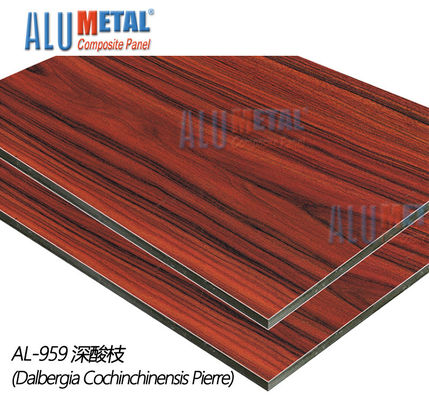 0.06mm Boyalı Kaplı Alüminyum Levha 4mm Acm Panel 1250mm Villa İç Mekan