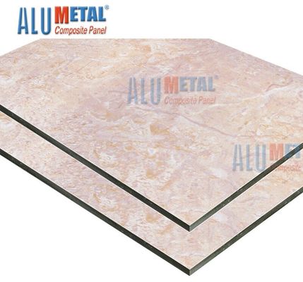 2440mm Eloksallı Mermer Alüminyum Kompozit Panel Acp Levha Beyaz 7mm Alüminyum Levha