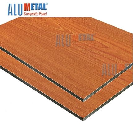 1500 X 4000mm NANO Kaplamalı Ahşap Bond Alüminyum Kompozit Panel 6mm