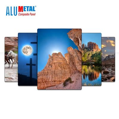 1250mm 8mm PE Alüminyum Kompozit Panel Alüminyum Levha Panel Ayna Yüzeyi AA3003