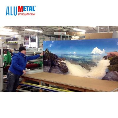 1250mm 8mm PE Alüminyum Kompozit Panel Alüminyum Levha Panel Ayna Yüzeyi AA3003