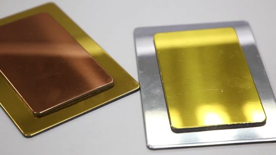 Eloksallı 4mm 5086 Ayna Alüminyum Kompozit Panel Altın 1570mm Sac