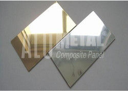 Eloksallı 4mm 5086 Ayna Alüminyum Kompozit Panel Altın 1570mm Sac