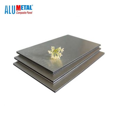 Oluklu Fırçalı ACP Alüminyum Yapışkanlı Sac Çatı Panelleri 1000mm 6mm LDPE