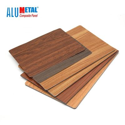4mm 5800mm Ahşap Alüminyum Kompozit Panel Alüminyum Bölme Panel Sac FEVE