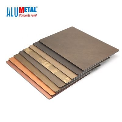 3mm Çelik PVDF Acm Alüminyum Kompozit Panel Bakır Sedefli 1250mm