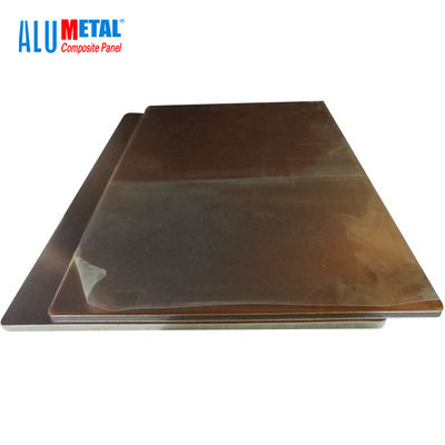 600mm Fırçalı Alüminyum Metal Kompozit Panel 0.3mm Bakır Yüzey SGS