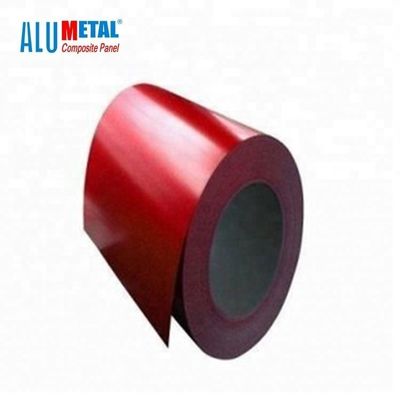 Renkli 8011 2500MM Kaplamalı Alüminyum Bobin PVC Kaplı Alüminyum Trim Bobin 0.06MM