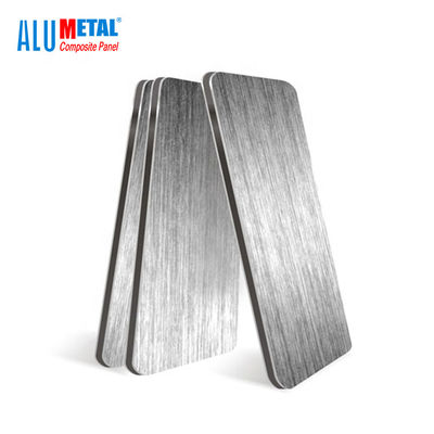 Eloksallı 0.08mm Fırçalı Alüminyum Kompozit Panel Levha Kaplama 1220mm LDPE Çekirdek
