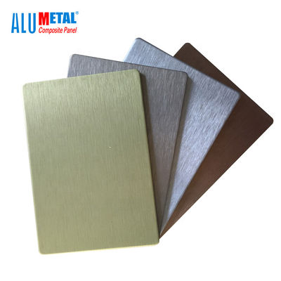 Eloksallı 0.08mm Fırçalı Alüminyum Kompozit Panel Levha Kaplama 1220mm LDPE Çekirdek