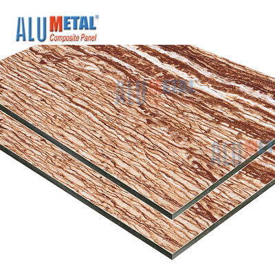 Mermer LDPE 0.70mm PE Alüminyum Kompozit Panel Sac Acp Duvar Kaplama Nano 2440mm