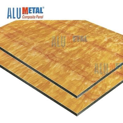 0.08mm 6mm Ahşap Plastik Mermer Alüminyum Kompozit Panel Dış Cephe Kaplama Odm