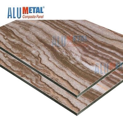 0.08mm 6mm Ahşap Plastik Mermer Alüminyum Kompozit Panel Dış Cephe Kaplama Odm