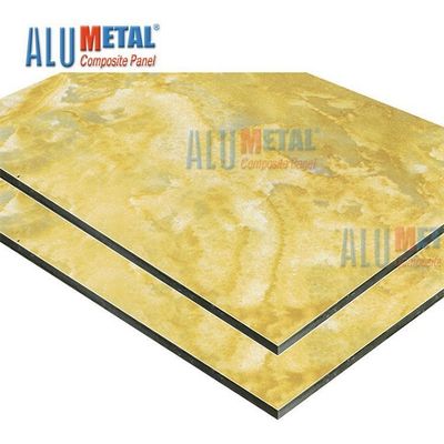 Sedefli Çapraz Bağ Mermer Alüminyum Kompozit Panel 0.05mm 5800mm Anti Statik