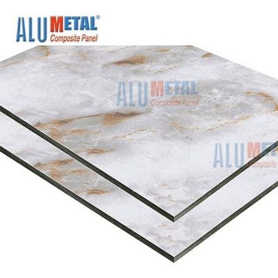 Mermer LDPE 0.70mm PE Alüminyum Kompozit Panel Sac Acp Duvar Kaplama Nano 2440mm