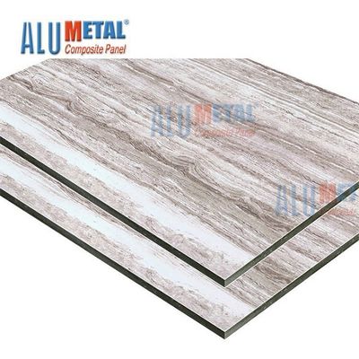 ACP Alüminyum Kompozit Panel Sac Malzemesi 0.1mm 5000mm Eloksal Granit