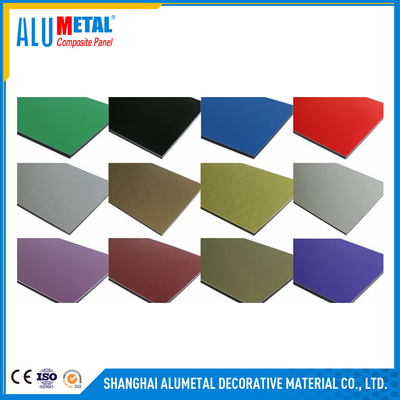 Alumetal ACP PVDF Alüminyum Kompozit Panel Anti Statik Yanmaz