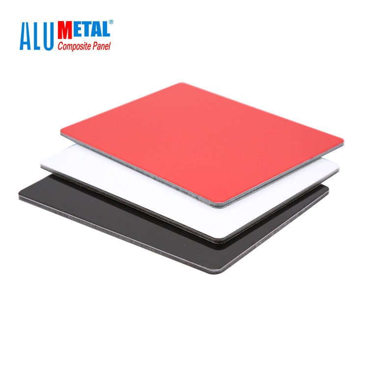 4mm 0.3mm FEVE Dekoratif Alüminyum Cephe Panelleri PVDF Kaplı Alüminyum Kompozit Panel