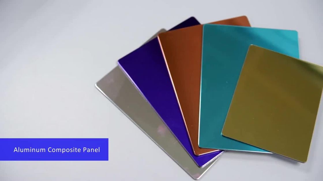 İç 5800mm için 1570mm 3mm Alüminyum Kompozit Panel Tavan Altın Acp Levha