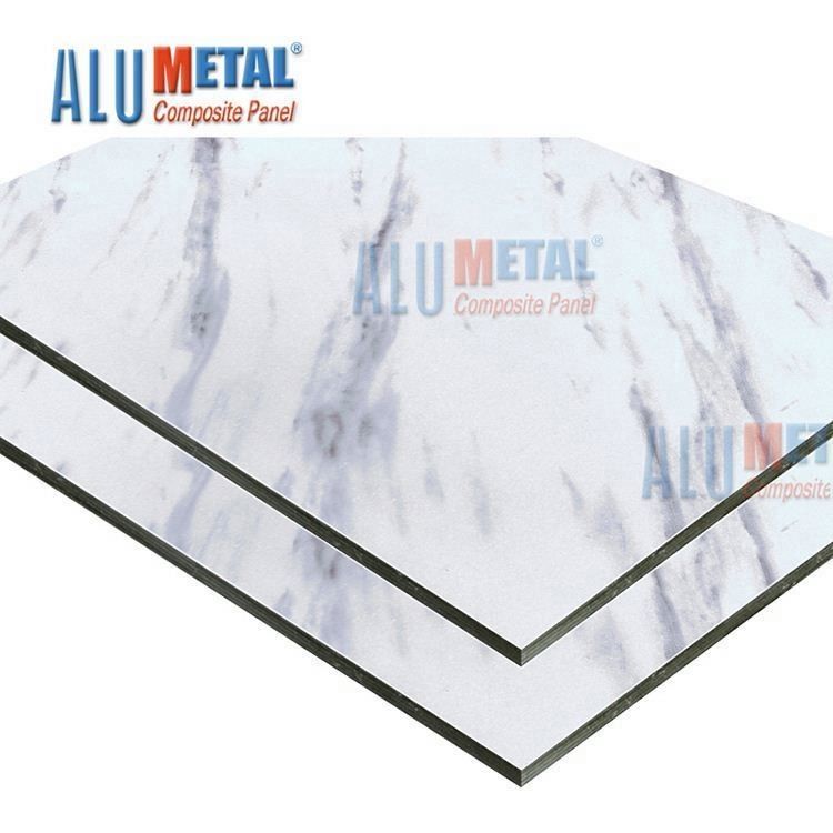 1500MM 3mm Mermer Alüminyum Kompozit Panel İç Petek Çekirdekli Sandviç Paneller AA1100